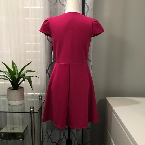 Hot Pink Midi Dress - Picture 2 of 3